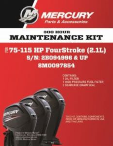 OEM Service Kits Mercury Mariner OBM 300hr F75/F80/F115 EFI 2.1L (click for enlarged image)